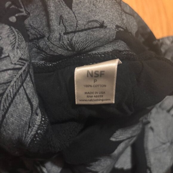 NSF Sayde Gray Floral French Terry Sweatpants - Petite Size - Picture 4 of 6
